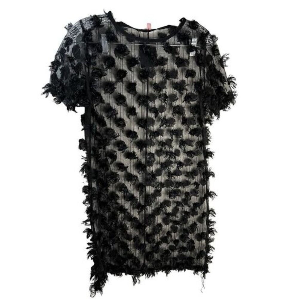 Swap & Strut‎ Black Sheer Lace Top Small NWT